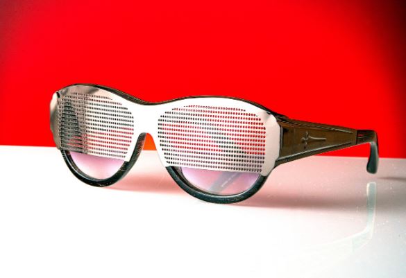 Linda Farrow Очки by Todd Lynn Special Black with Silver and Purple acetate perforated silver metal sunglass