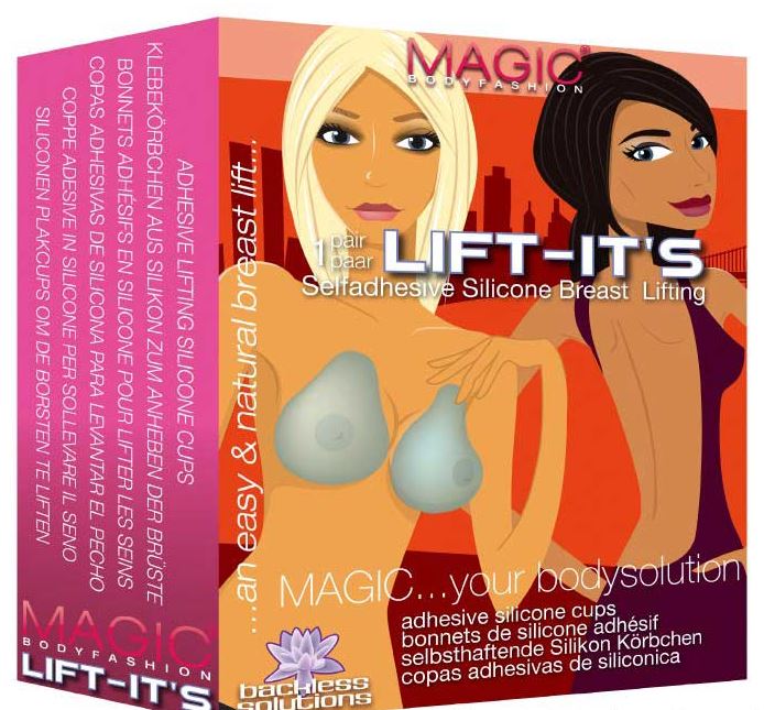 Magic BodyFashion Cиликоновые чашечки для груди Lift-Its / бежевый С