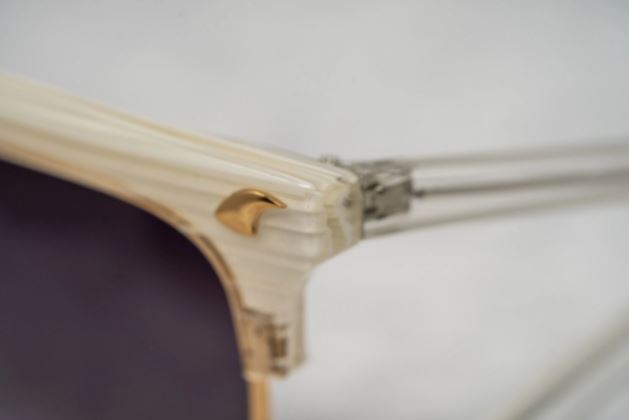 Linda Farrow Очки by Prabal Gurung Sunglasses Rectangular White and Purple