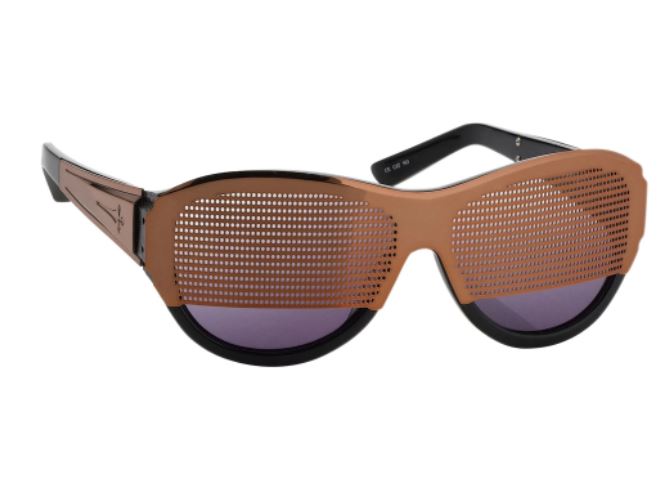 Linda Farrow Очки by Todd Lynn Sunglasses Special Black with Brown and Purple